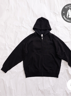 PrintAce Vintage 插肩袖拉链宽松卫衣6297