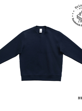 奥地利兰精莫代尔棉混纺七明治空气层圆领卫衣6317