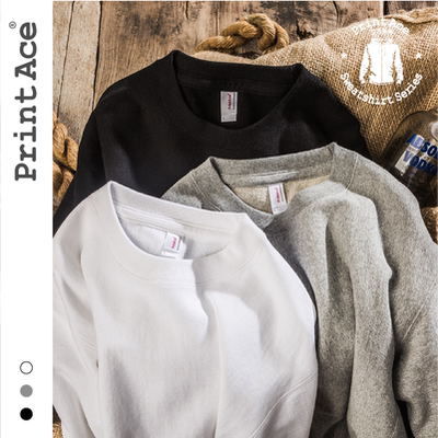 复古全棉毛圈保暖圆领卫衣