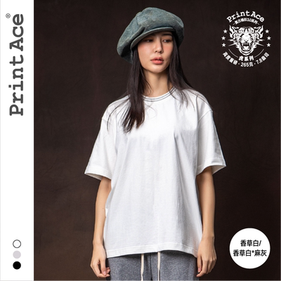 Vintage复古宽松圆领短袖彩条