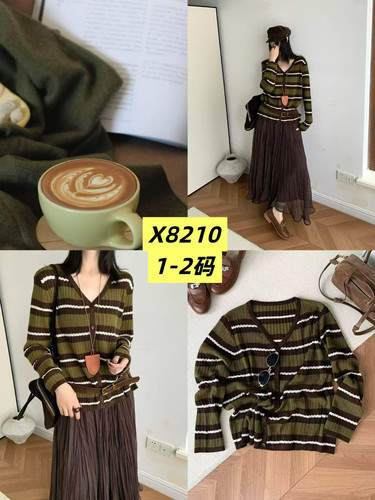 大码女装2026秋新款胖mm显瘦遮肚针织衫女软懦舒适又百搭上衣8210