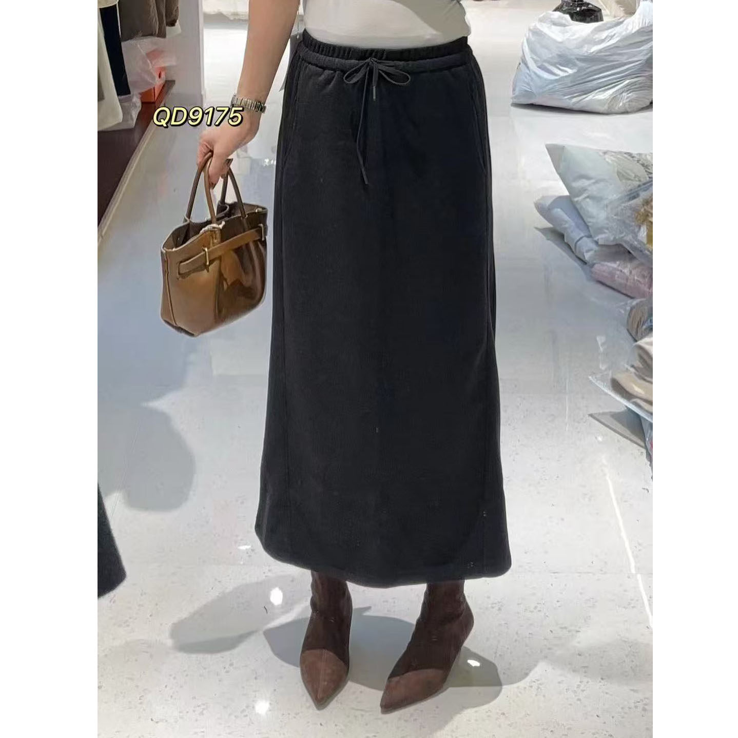 加厚高端毛呢半身裙女秋冬季2025灰色包臀毛呢裙女起点终点9175