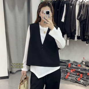 2026春装新品设计感大V领马甲新品 设计师款外套女宜语析5638