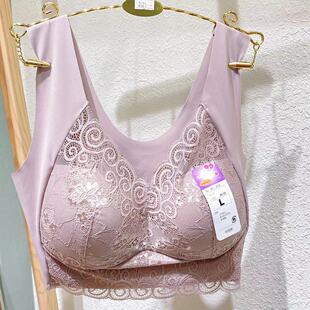 妈妈穿大码内衣薄款无痕背心式无钢圈胸罩蕾丝聚拢性感文胸200斤