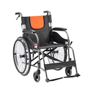 鱼跃轮椅车H062C铝合金老人残疾人轻便折叠便携手动免充气手推车