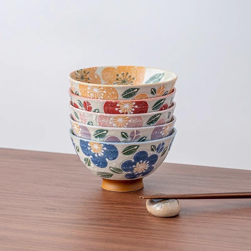 美浓烧日式碗家用2025新款女生高颜值碗具进口5.0英寸陶瓷餐具