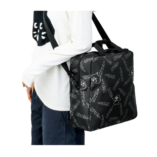 日本杂志限定惊讶猫防水双肩背包女时尚可爱猫咪手提单肩斜挎包潮