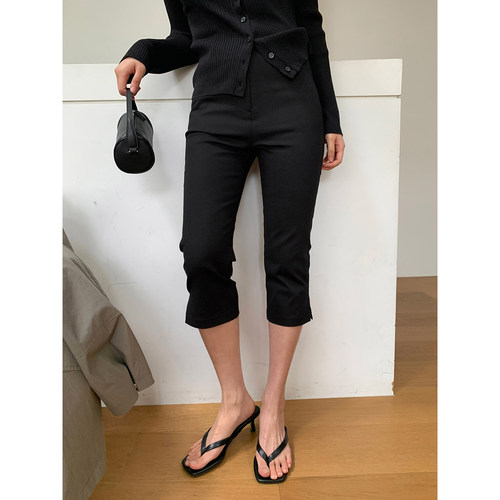 七分裤春夏高腰舒适西装烟管裤