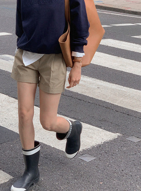 大艾的殿 短裤女夏季外穿2024夏新款休闲百搭气质通勤小个子裤子