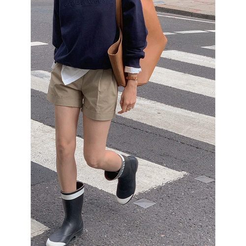 休闲百搭小个子高腰短裤