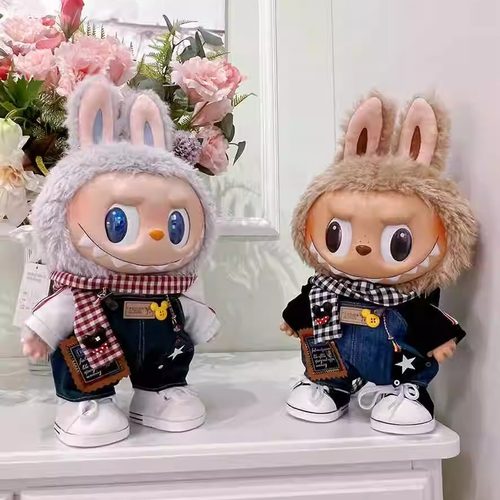 拉布布娃衣38cm搪胶公仔衣服37cm