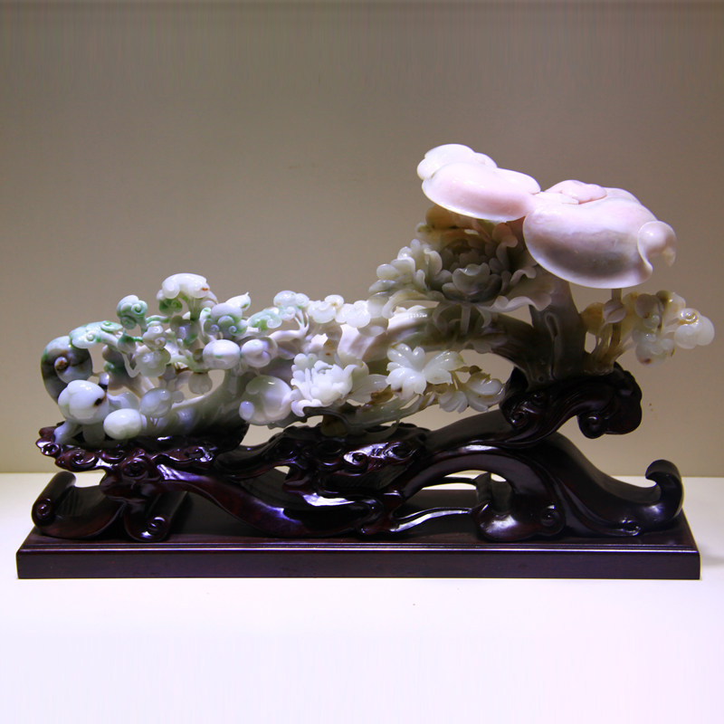 大美独山玉如意摆件作品鉴赏富贵收藏品