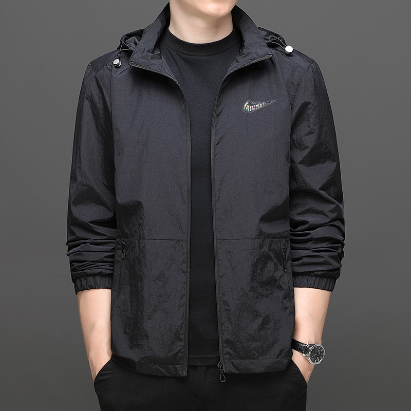 耐克顿立领夹克男士春秋季薄款休闲潮流百搭宽松户外运动上衣外套