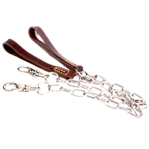 真皮幼犬新款上市狗链优质柯基拉手不锈钢大狗带防咬狗绳藏獒金毛