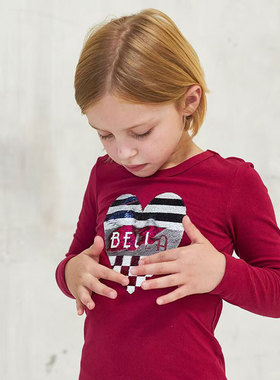 N198  高品质 法I 女童春秋装纯棉长袖衫T恤打底衫