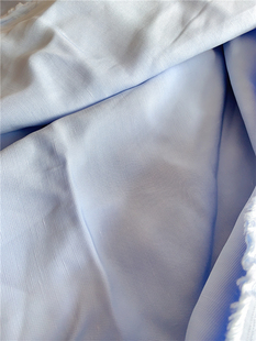 连衣裙汉服装 日本订单真丝亚麻布素色天蓝色衬衫 面料 孤品私藏