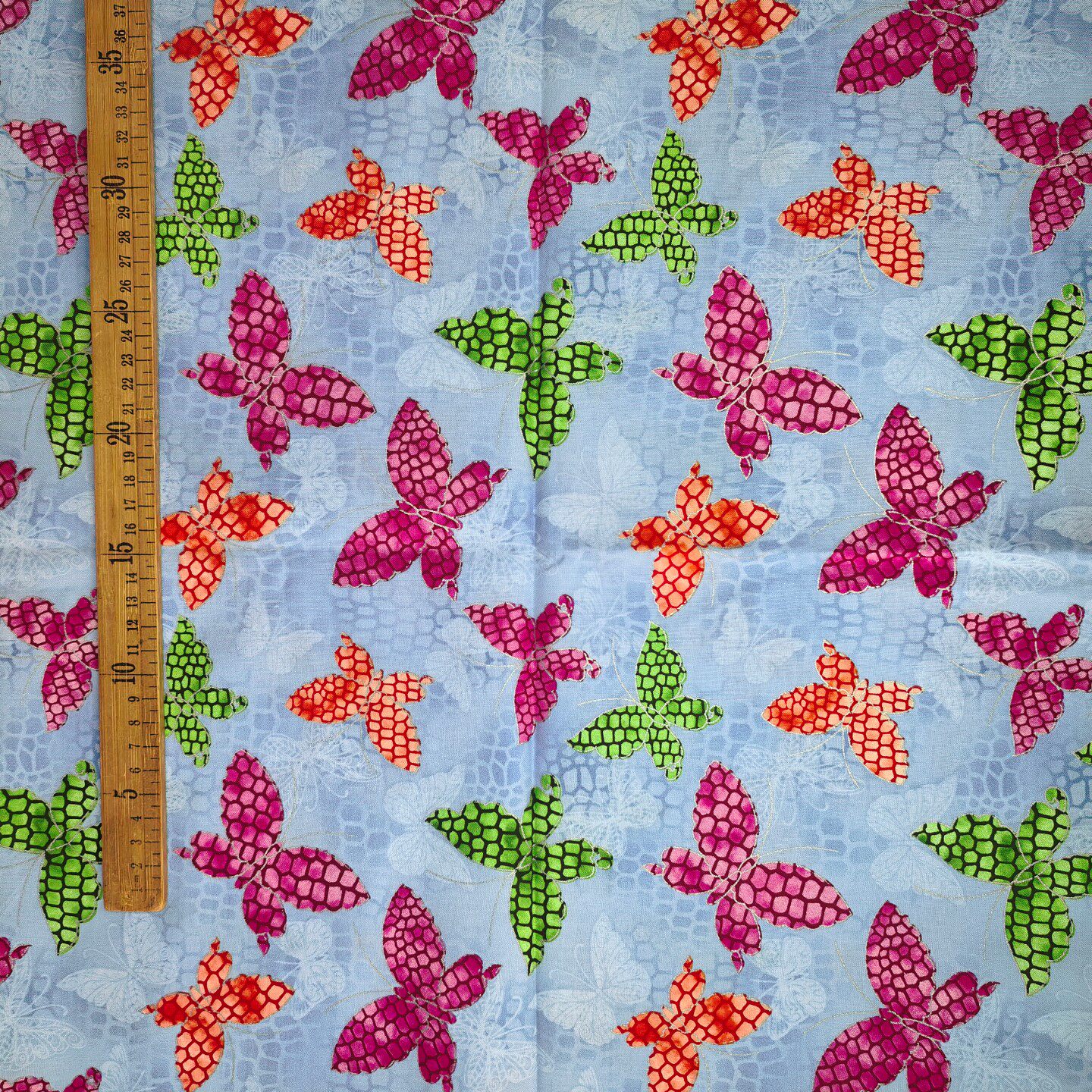 【孤品私藏】 棉麻 【彩色蝴蝶】手工布包手提袋盖布装饰布