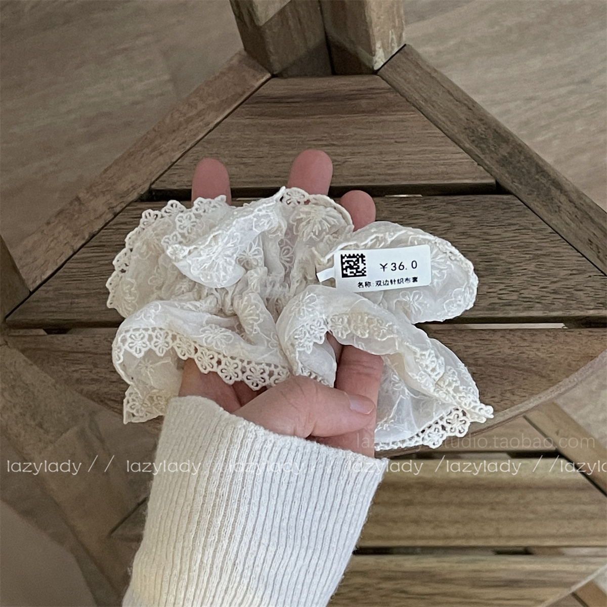 lazylady发圈蕾丝复古乡村