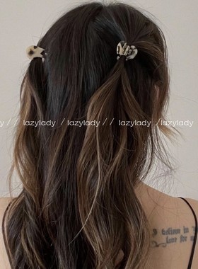 2个装！小号迷你刘海夹抓夹 醋酸ins基础款刘海夹顶夹发夹鲨鱼夹