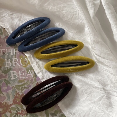 4色 质感hen好 闭眼入的品质 百搭的款 碎发夹子掰掰椭圆侧边夹