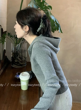 lazylady抓夹醋酸复古洋气