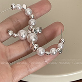 清 半圆大耳环韩系气质轻奢设计夸张气质耳钉耳圈女 原20