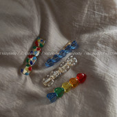 2件套 奇幻彩色爱心方块波点鸭嘴夹俏皮发夹碎发夹刘海夹女 包邮