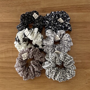 简约气质碎花头花头绳发绳女 弹力好 日常百搭小肠发圈 9色