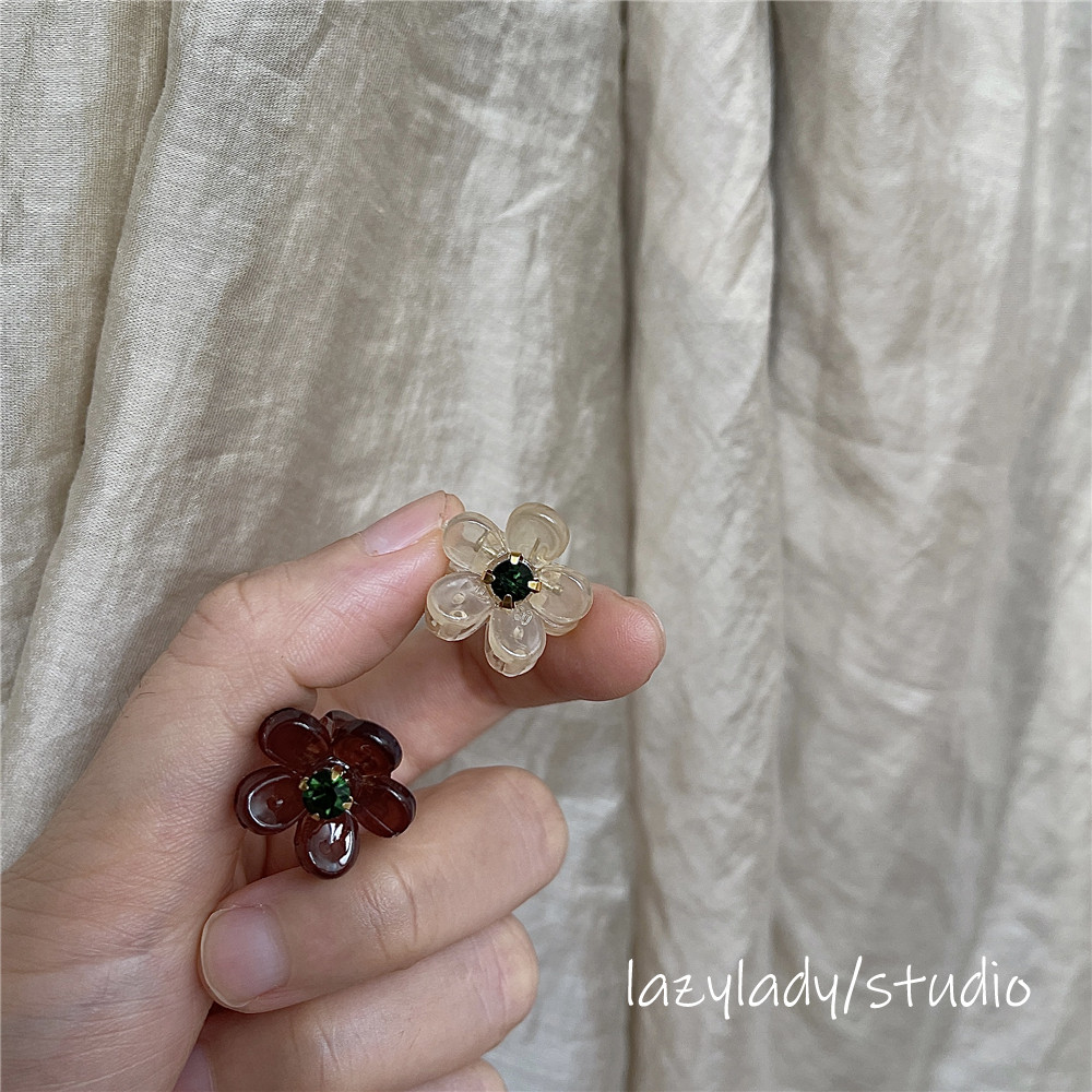 lazylady迷你饰品ins花朵夹女