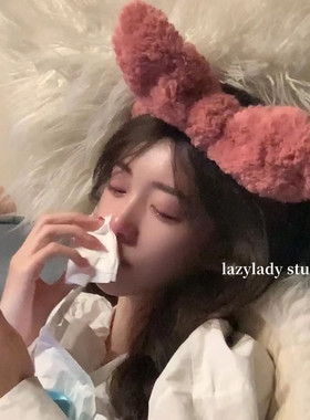 兔耳朵可随意凹造型发箍头箍