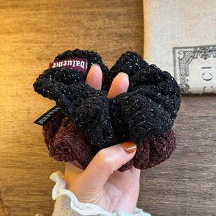 清！原18 针织杂色发圈 实用日常简约秋冬针织肠圈头花马尾发饰女