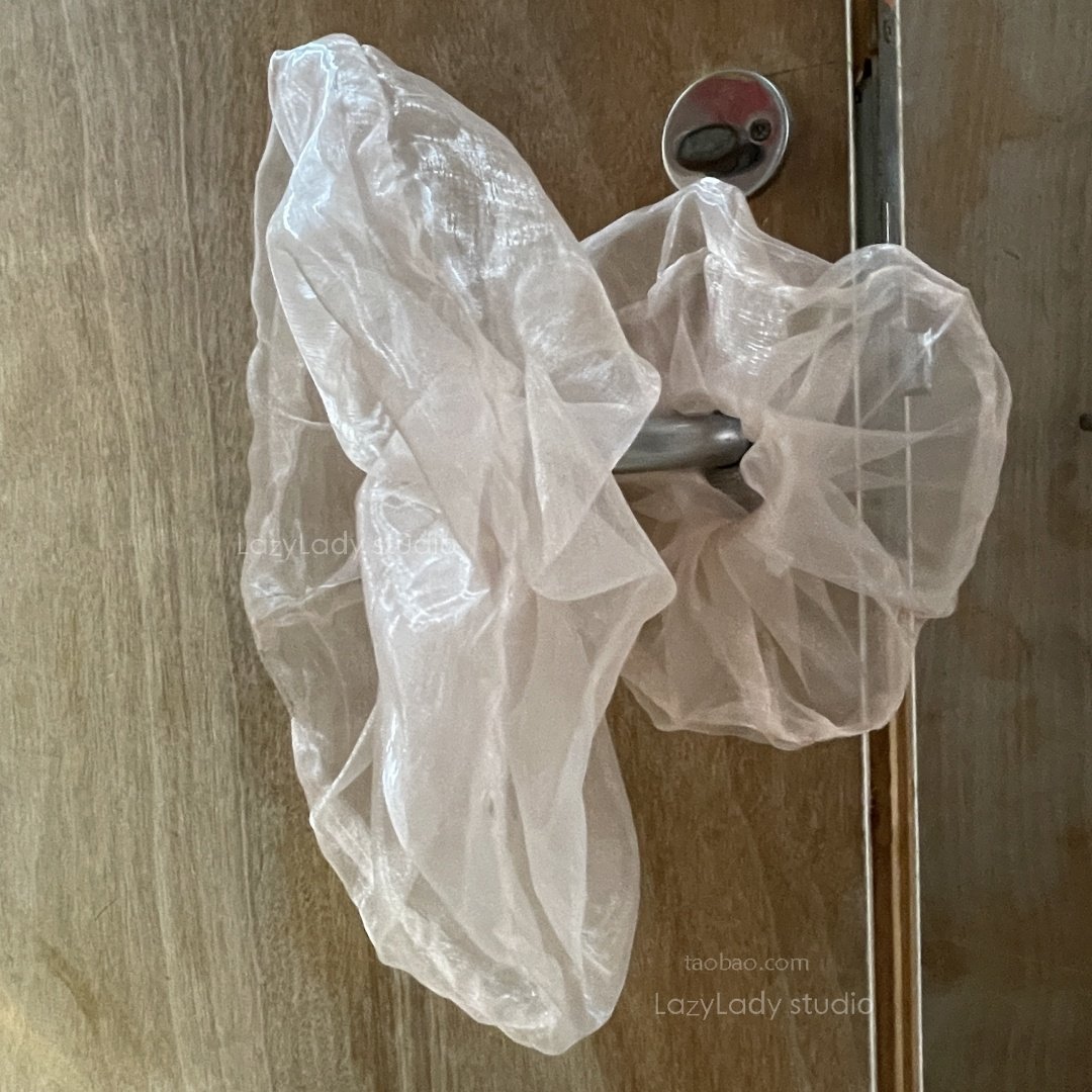 清！原23 超大号 淡淡橘粉色 绢纱欧根纱头花 氛围珠光感温柔发圈,饰品/流行首饰/时尚饰品新,发饰,淘宝优惠券,粉丝福利购,淘宝优惠卷