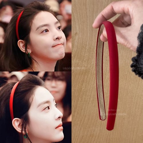 细窄版 章若楠同款细边发箍女款港风复古高颅顶压发发卡头箍简约
