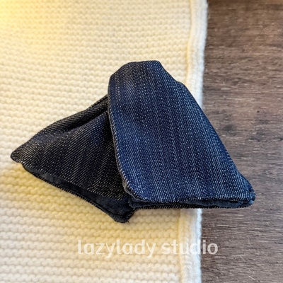 牛仔三角包鲨鱼夹 发量多也可 显后脑勺饱满的抓夹盘发夹子女