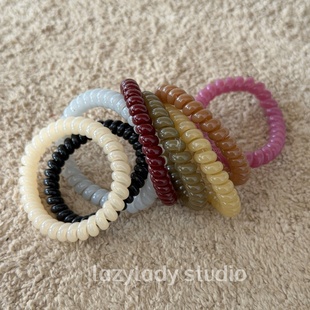 颜色chao美哦 不伤发电话发圈 韩国ins电话线头绳发绳女