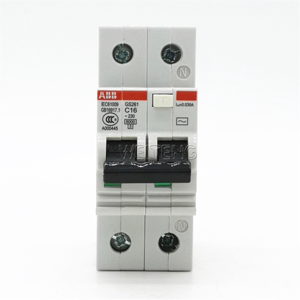 13年老店ABB漏电保护器 GS261-C16 家用照明护插座触电空气开关2P
