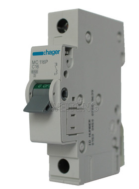 9年老店 HAGER海格 MC116P空开C16A单极1P单片家用照明小型断路器