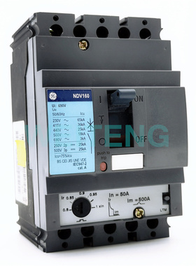 GE通用电气 NDV160 塑壳断路器440V-690V三相50A空气开关3P MCCB