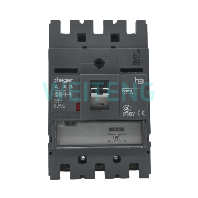 HAGER海格 HNM250BR 电动机马达保护塑壳断路器3P三相P250-N 原装