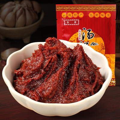 正宗昆明老酱云南张英汤池老酱炸酱面米线帽子回锅肉调料家用180g