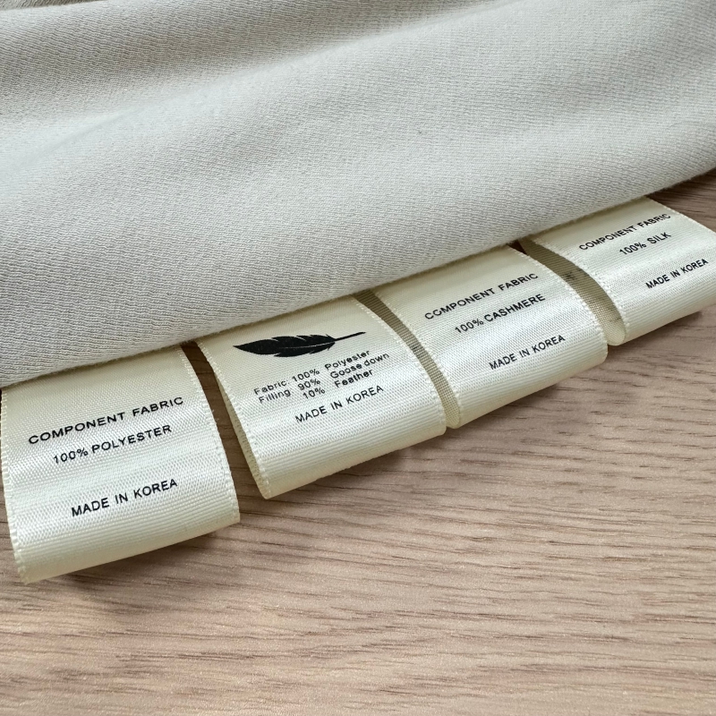 韩国水洗标真丝鹅绒成分水洗唛