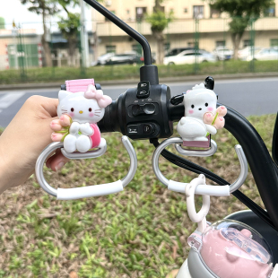 通用电动车挂钩前置电瓶车把挂物钩摩托自行车可爱卡通高颜值挂扣