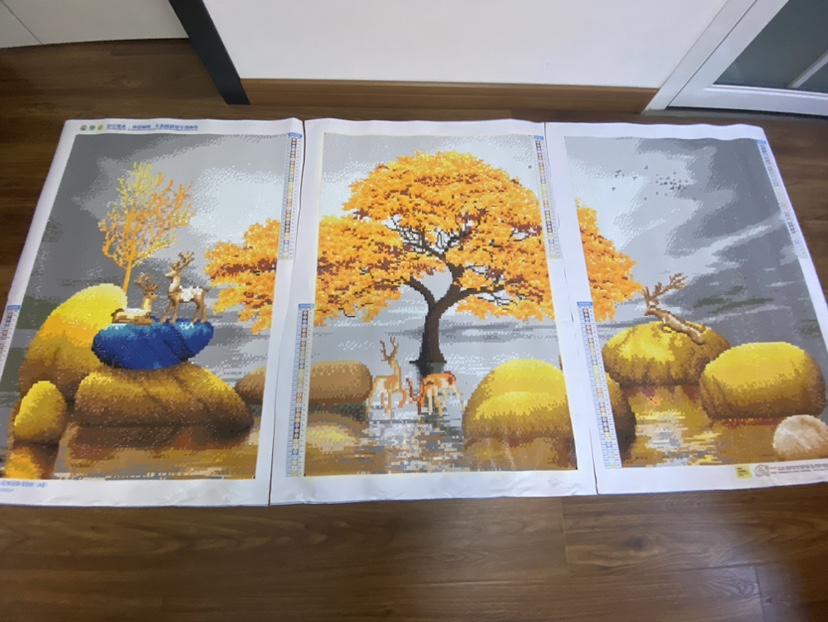 新款发财树时来运转钻石画成品客厅风景大装饰画 2米1