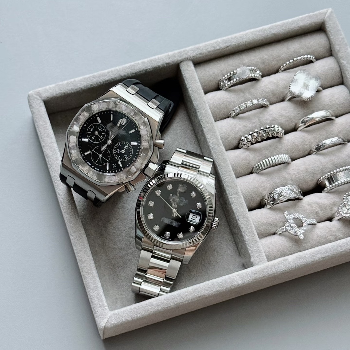 S925银镀白金 1:1高F无logo版本 饰品合辑