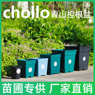 chollo全新方形青山盆三代控根透气加厚塑料pp苗圃小号大口径花盆