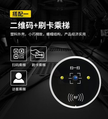 动态二维码梯控 加密卡 分层直达 访客申请 小程序公众号 H5 APP