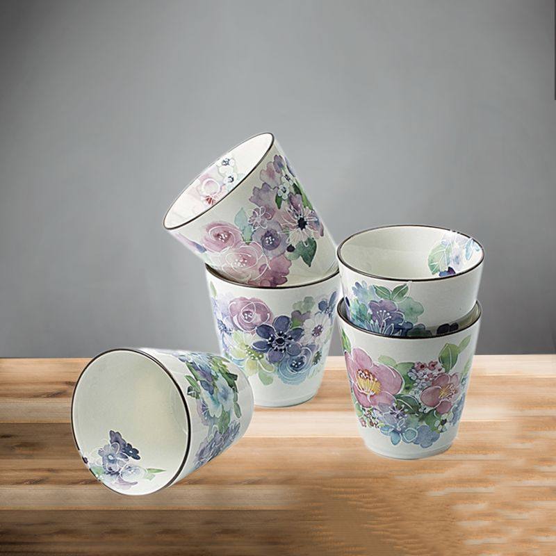 日本进口ceramic 蓝手工日式陶瓷茶杯水杯功夫茶杯 花工房5个装|msdalam kategori pinggan mangkuk, set teh, Kung Fu teh - dari Buy2taobao.com untuk memberikan perkhidmatan ejen Taobao profesional membeli