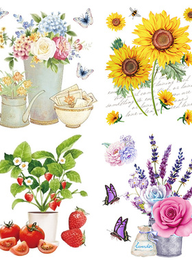 创意装饰防水瓷砖贴画卫生间遮挡钉眼补洞遮丑墙贴纸厨房冰箱贴花