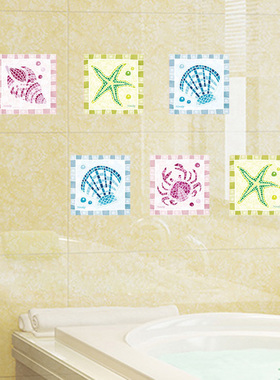 墙贴纸厨房浴室卫生间防水瓷砖贴画遮盖瑕疵修补洞钉孔遮挡装饰花