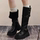 Женские высокие сапоги на толстой подошве в британском стиле в стиле ретро; коллекция 2025 года; сезон осень-зима; новый стиль; тонкая модная универсальная верхняя одежда; складные рыцарские сапоги mini 4